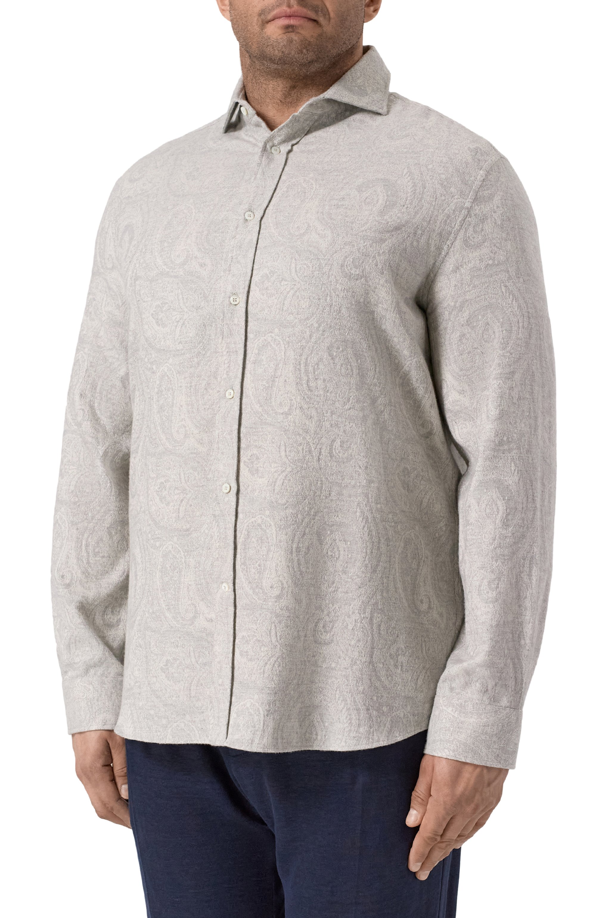 Хлопковая рубашка BRUNELLO CUCINELLI, арт. MY6200627, фото 3