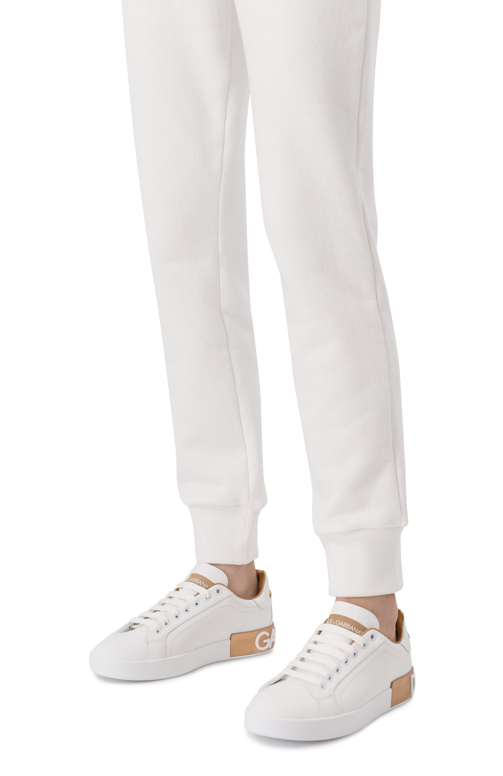 Кожаные кеды portofino DOLCE & GABBANA, арт. CK1544/AX615, фото 3