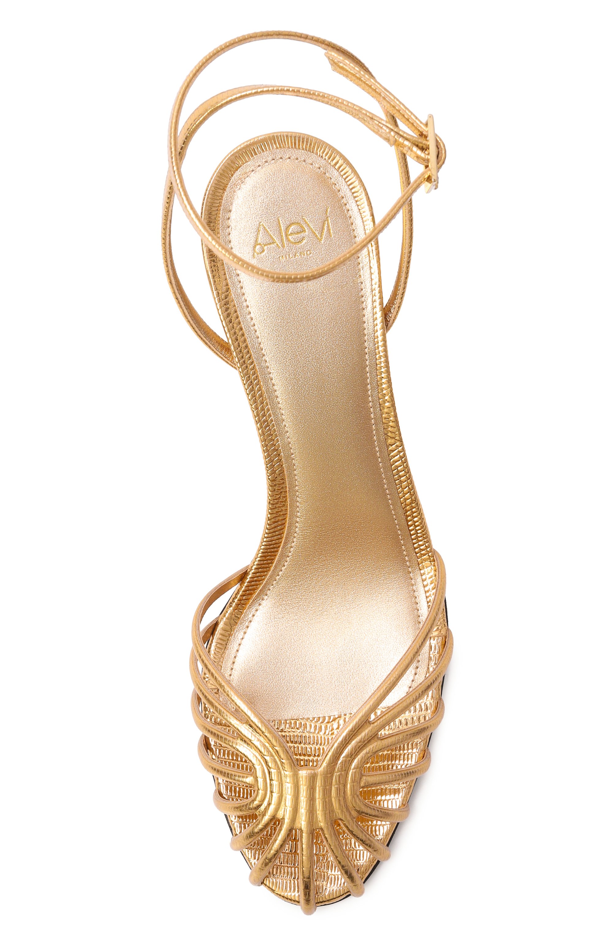 Кожаные босоножки blake 75 ALEVI MILANO, арт. L26SC002.N.1309G03/LIZARD, фото 6