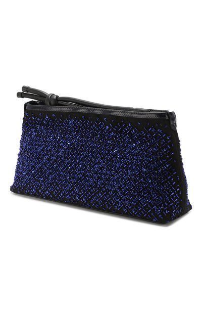 Клатч DRIES VAN NOTEN синего цвета по цене 98650 руб., арт. 191-11504-186, фото 3 Клатч DRIES VAN NOTEN, арт. 191-11504-186, фото 3