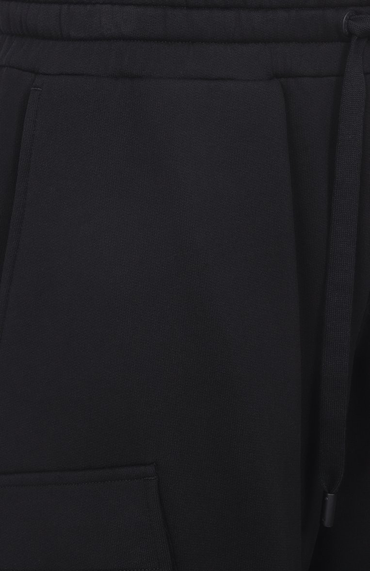 Мужские хлопковые джоггеры DOLCE & GABBANA черного цвета, арт. GP108Z/G702S | Фото 6 (Длина (брюки, джинсы): Стандартные; Материал внешний: Хлопок; Силуэт М (брюки): Карго, Джоггеры; Стили: Спорт-шик)
