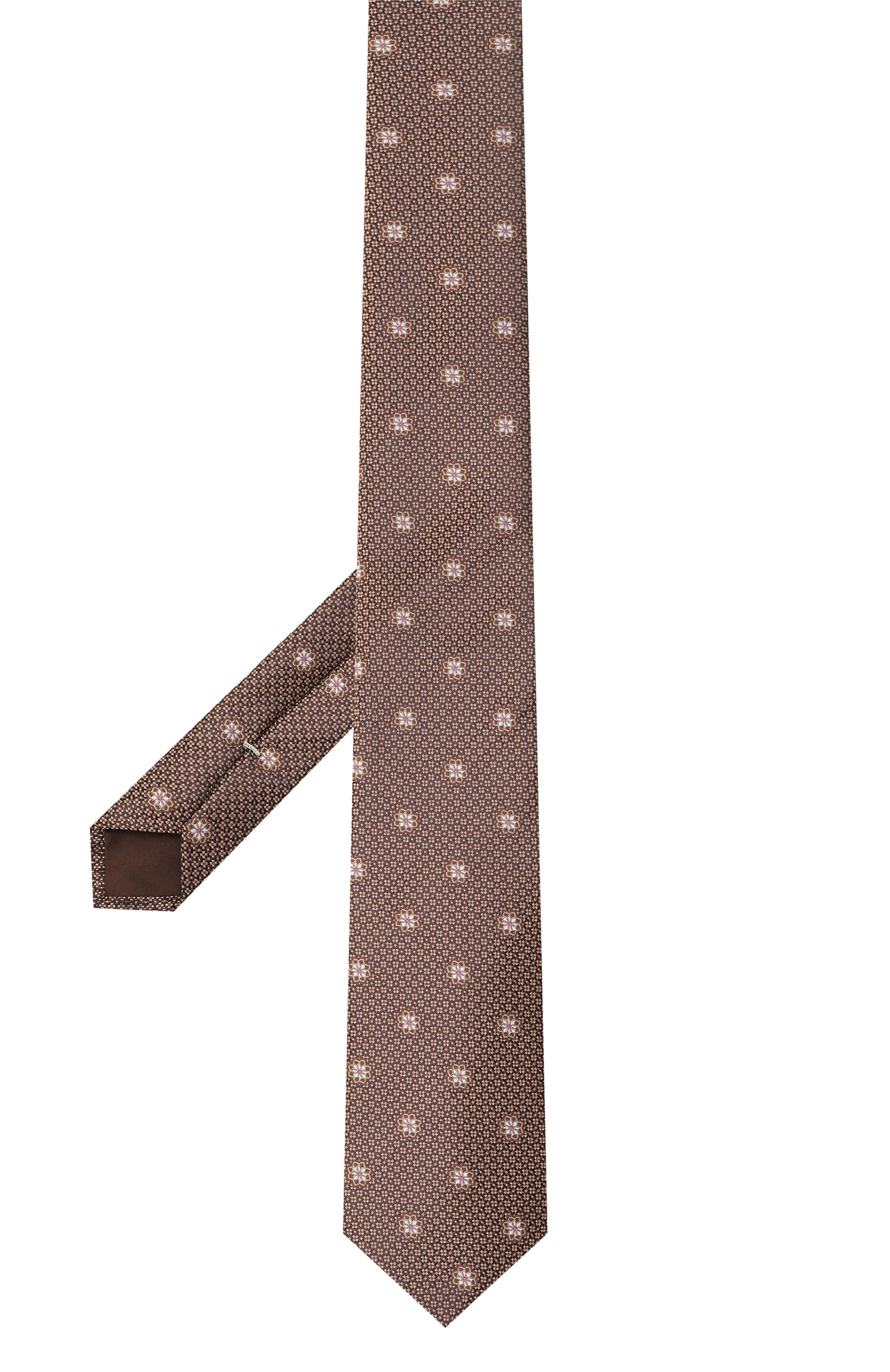 Шелковый галстук CANALI коричневого цвета по цене 23150 руб., арт. 18/HJ04492, фото 3 Шелковый галстук CANALI, арт. 18/HJ04492, фото 3