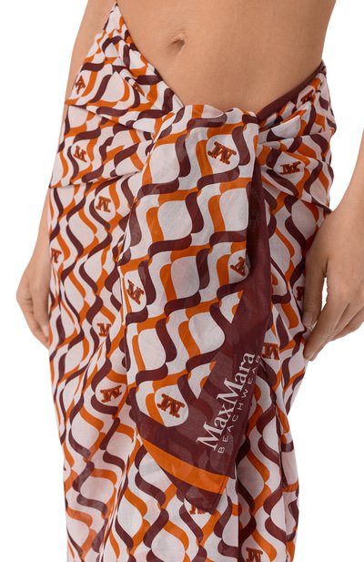 Хлопковое парео MAX MARA, арт. BCHELFI 261654101, фото 5
