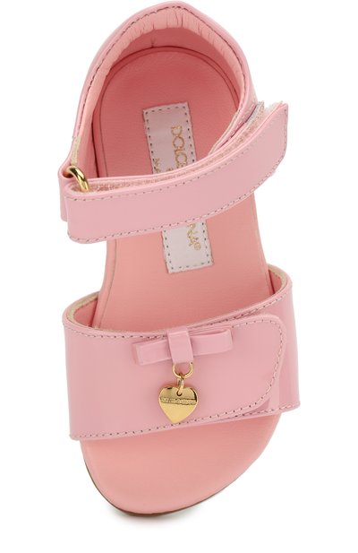 Кожаные сандалии DOLCE & GABBANA светло-розового цвета по цене 23150 руб., арт. D20045/A1328, фото 4 Кожаные сандалии DOLCE & GABBANA, арт. D20045/A1328, фото 4