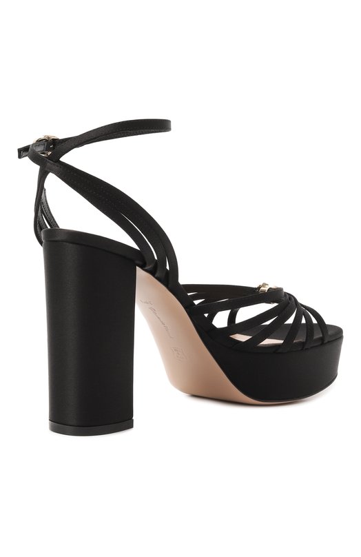 Текстильные босоножки Rita 105 Gianvito Rossi G32632.70RIC.CRENER0 Чёрный  G32632.70RIC.CRENER0 Фото 5