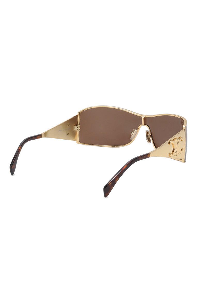 Женские солнцезащитные очки CELINE EYEWEAR коричневого цвета, арт. CL40283U 30E | Фото 4 (Региональные ограничения белый список (Axapta Mercury): Не проставлено; Нос: Не проставлено; Тип очков: С/з; Материал: Металл; Оптика Гендер: оптика-женское; Очки форма: Маска)