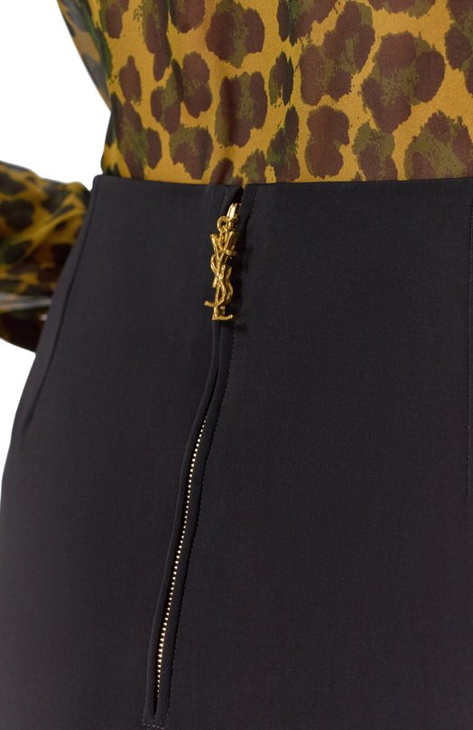 Юбка из вискозы Saint Laurent 852654/Y5J19 Чёрный  852654/Y5J19 Фото 5