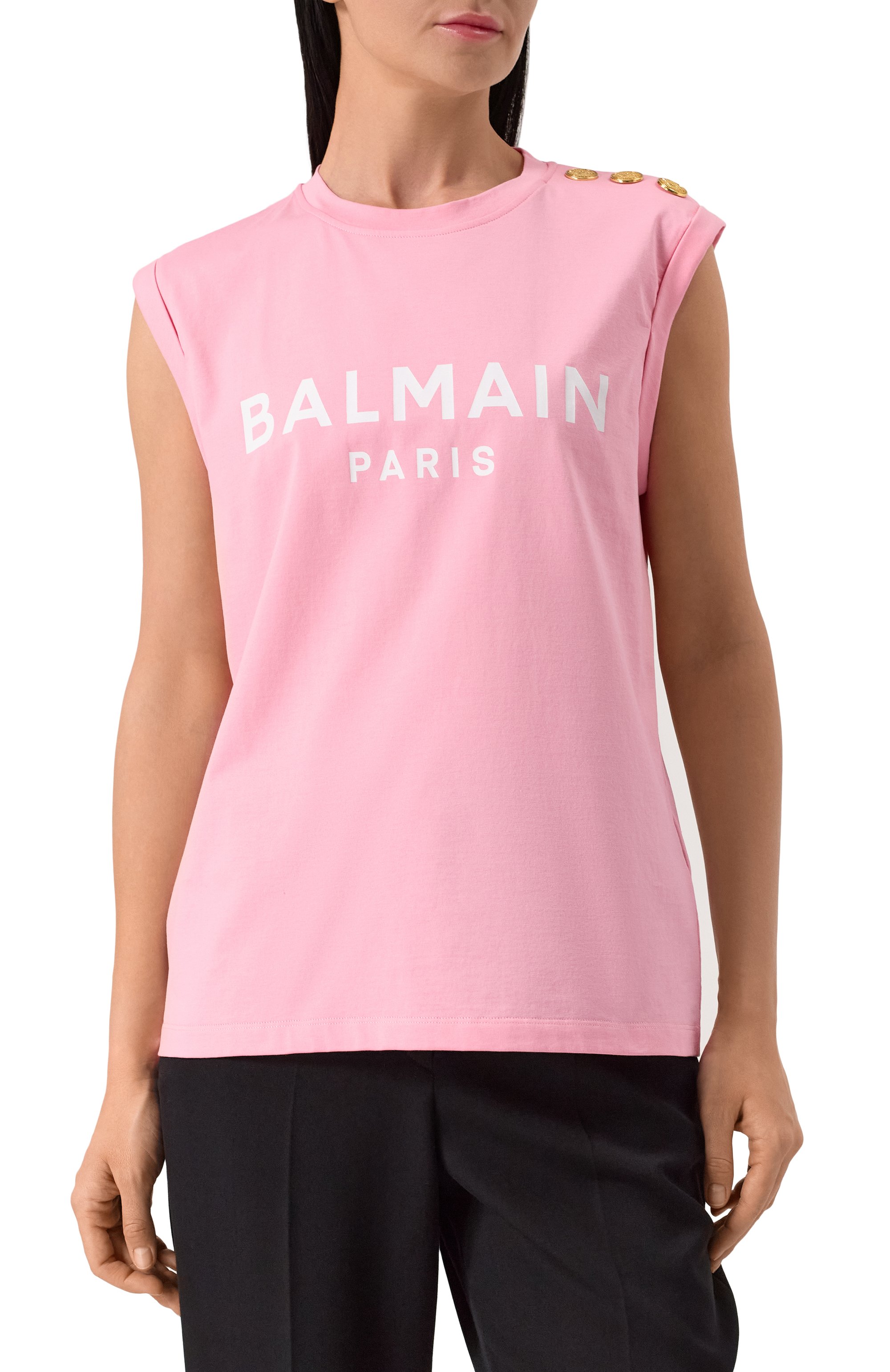 Хлопковый топ BALMAIN, арт. CF1ED001/BB02, фото 3