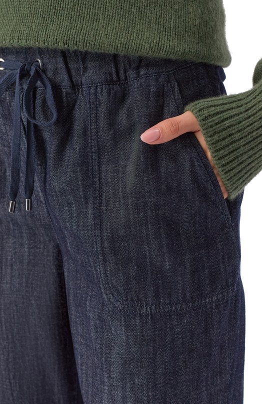 Хлопковые брюки Lorena Antoniazzi P2648PA80D/9955 Синий  P2648PA80D/9955 Фото 5