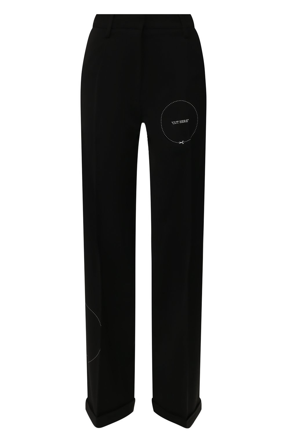 Брюки из вискозы OFF-WHITE черного цвета по цене 62300 руб., арт. 0WCA102S20FAB0041000, фото 1 Брюки из вискозы OFF-WHITE, арт. 0WCA102S20FAB0041000, фото 1
