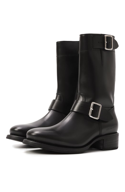 Кожаные сапоги Fonzie Dsquared2 ABM0085 01500001 Чёрный ABM0085 01500001