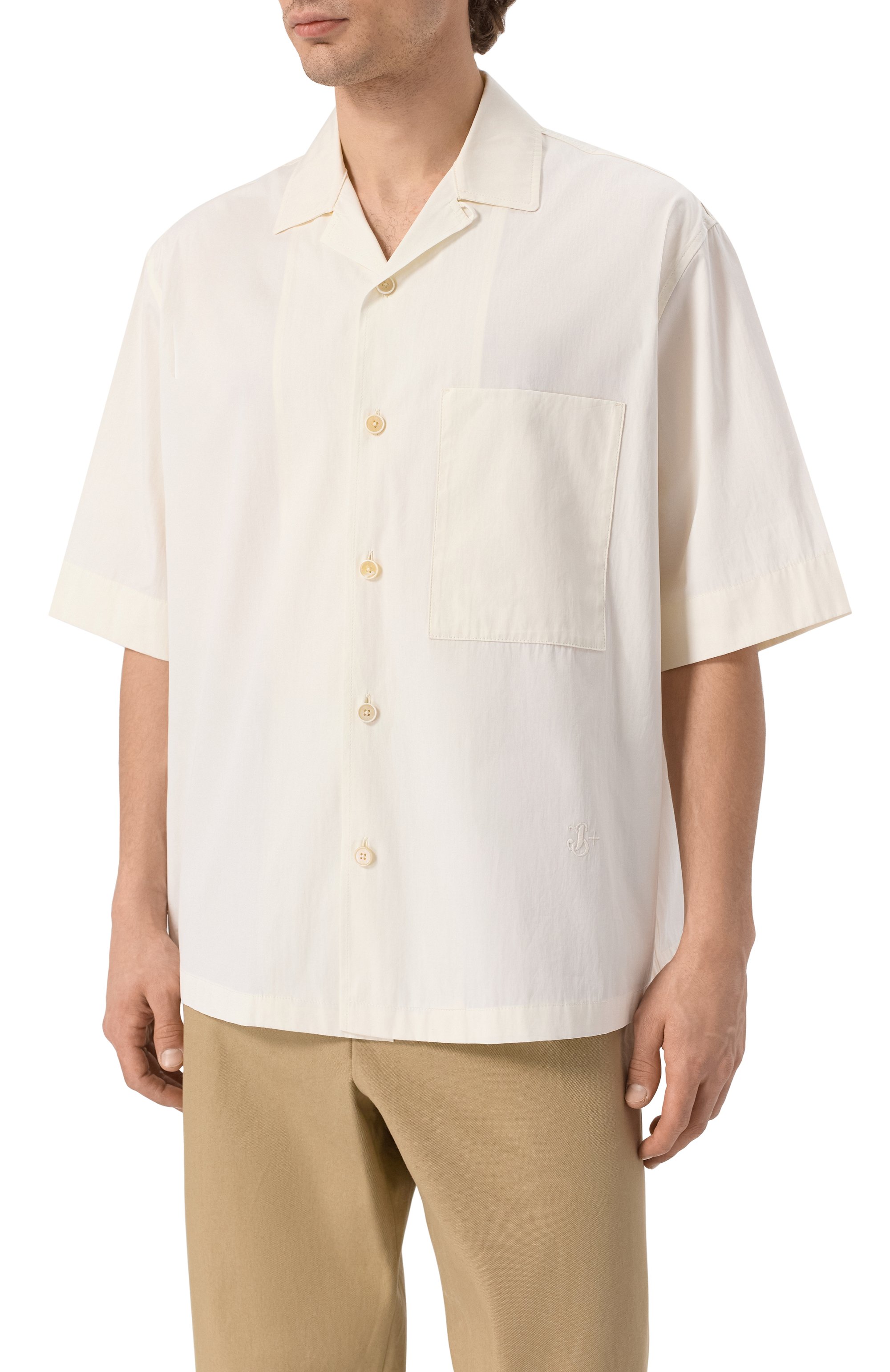 Хлопковая рубашка JIL SANDER, арт. J47DL0166/J45292, фото 3