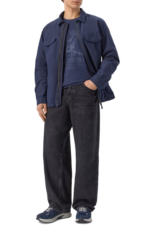 Хлопковая футболка Aeronautica Militare TS2525UJ00686 Синий  TS2525UJ00686 Фото 2