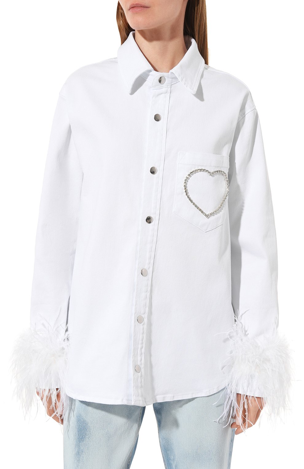 Рубашка с отделкой перьями ALINE, арт. AL071101-2, фото 3