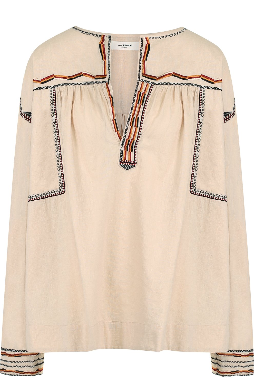 Хлопковая блуза свободного кроя с v-образным вырезом ISABEL MARANT ETOILE, арт. HT1119-18P032E/BILCKY, фото 1