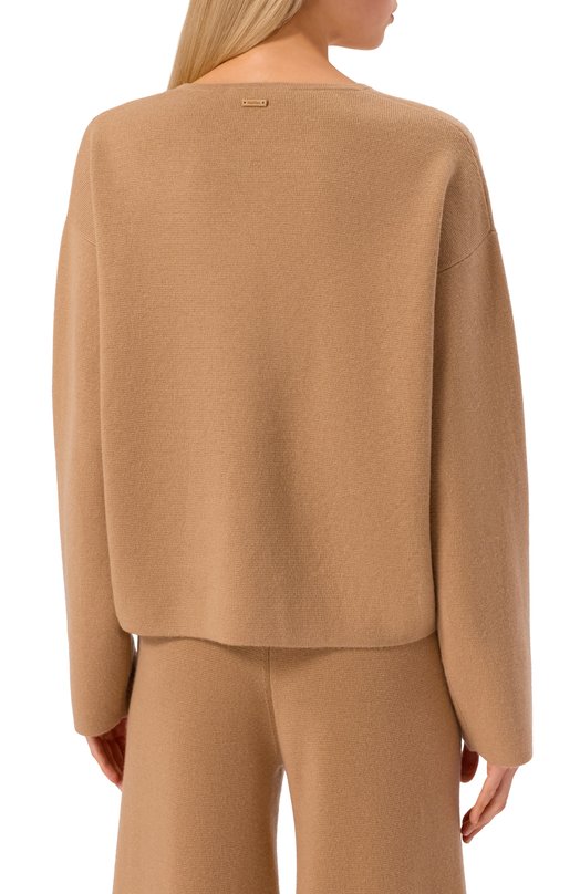 Пуловер из шерсти и кашемира Max Mara ZIBELL0 Бежевый  ZIBELL0 Фото 4