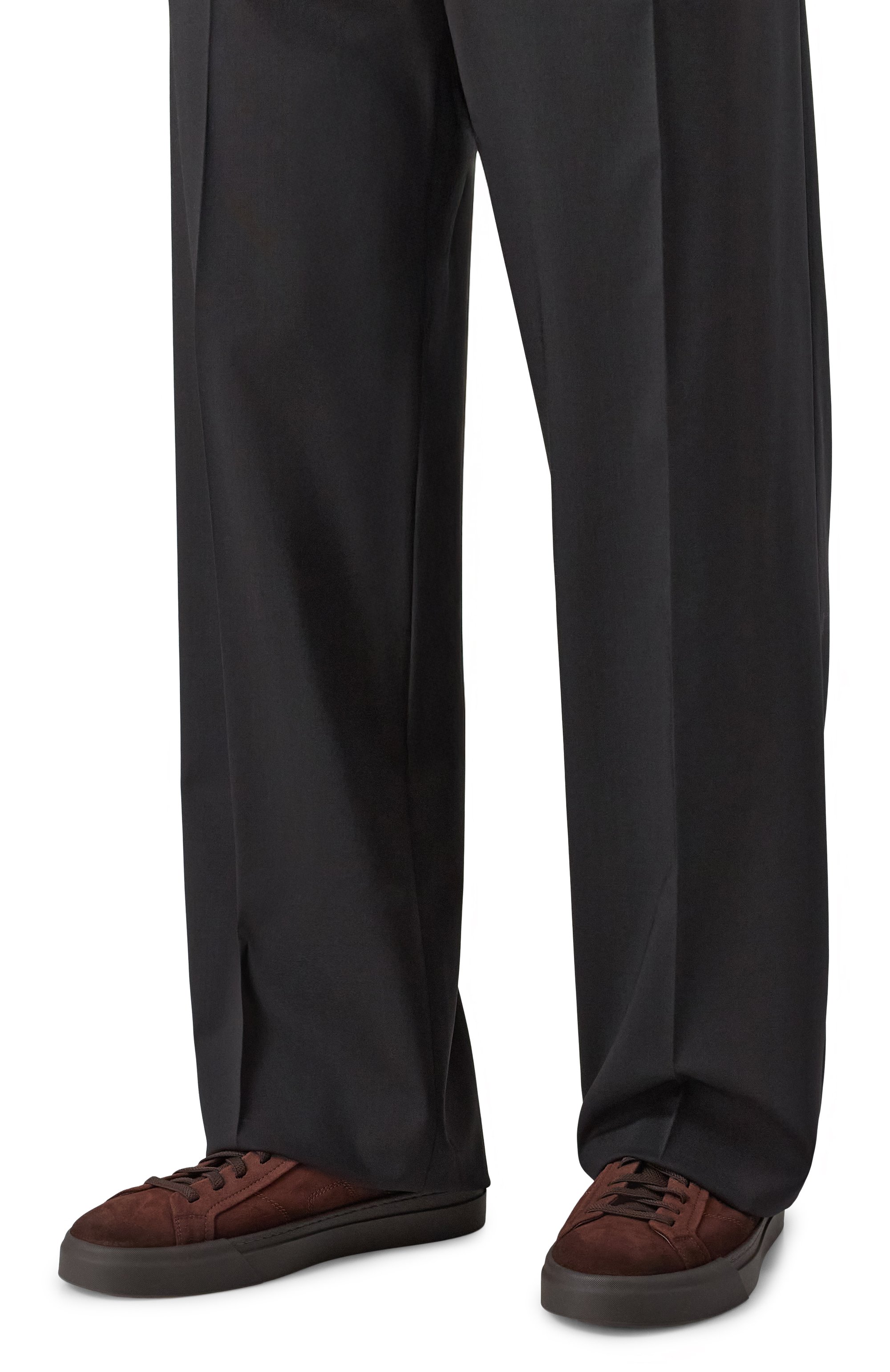 Замшевые кеды gloria SANTONI темно-коричневого цвета по цене 87950 руб., арт. MBGG22120SM0TZIR/S26, фото 3 Замшевые кеды gloria SANTONI, арт. MBGG22120SM0TZIR/S26, фото 3