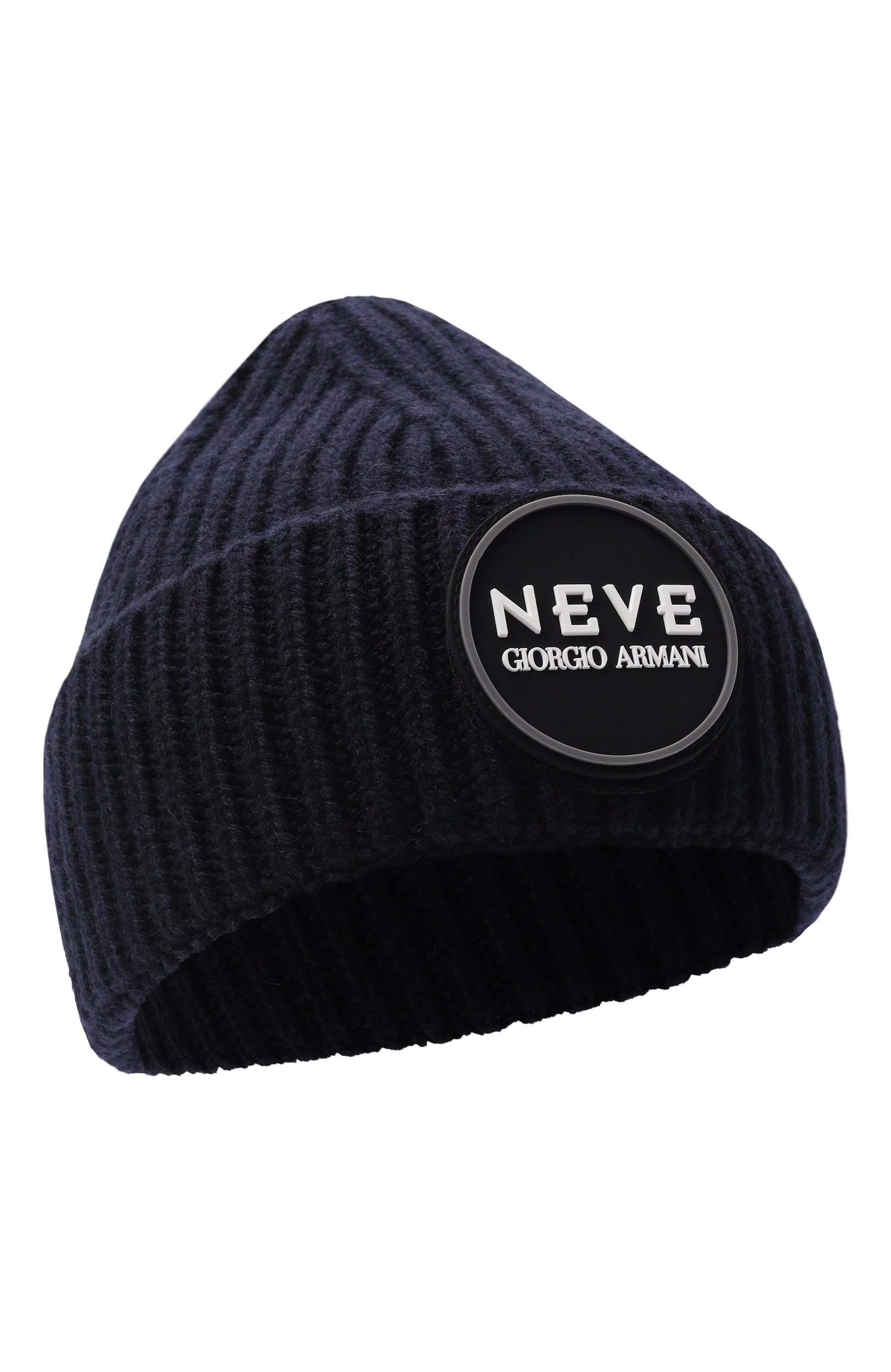 Кашемировая шапка neve GIORGIO ARMANI темно-синего цвета по цене 63600 руб., арт. 747367/2F764, фото 1 Кашемировая шапка neve GIORGIO ARMANI, арт. 747367/2F764, фото 1