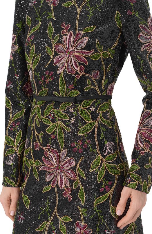 Платье с отделкой пайетками Giambattista Valli 25FWSVCA5C34/94PAI Чёрный  25FWSVCA5C34/94PAI Фото 4