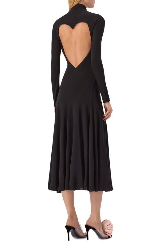 Платье из вискозы Alaia AA9R2789J070B Чёрный  AA9R2789J070B Фото 4