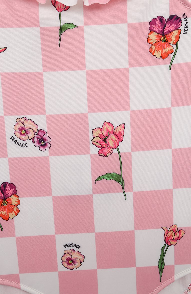 Детского слитный купальник VERSACE разноцветного цвета, арт. 1013028/1A09374/8A-14A | Фото 3 (Нос: Не проставлено; Материал внешний: Синтетический материал; Девочки Кросс-КТ: Купальники-пляж; Принт: С принтом; Ростовка одежда: 8 лет | 128 см, 12 лет | 152 см, 10 - 11 лет | 140 - 146см, 16 лет | 164 см)