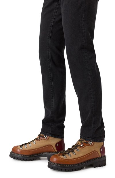 Кожаные хайкеры canadian DSQUARED2 коричневого цвета по цене 105000 руб., арт. ABM0123/12906751, фото 3 Кожаные хайкеры canadian DSQUARED2, арт. ABM0123/12906751, фото 3