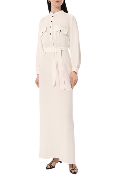 Платье из вискозы A.P.C. белого цвета по цене 46850 руб., арт. VIAKL-F35067, фото 3 Платье из вискозы A.P.C., арт. VIAKL-F35067, фото 3