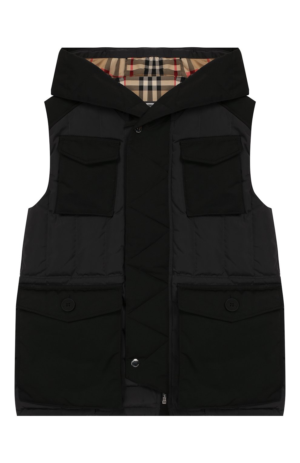 Пуховый жилет с капюшоном BURBERRY, арт. 8011842, фото 1