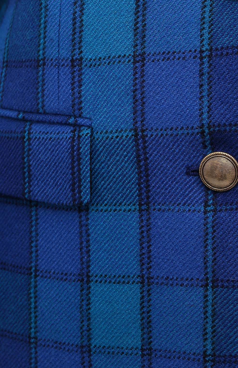 Шерстяной жакет SAINT LAURENT синего цвета по цене 299500 руб., арт. 634988/Y7B77, фото 5 Шерстяной жакет SAINT LAURENT, арт. 634988/Y7B77, фото 5