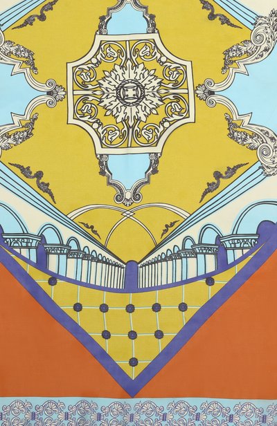 Шелковый платок неополитен GOURJI оранжевого цвета по цене 22980 руб., арт. T26NEO7RO, фото 5 Шелковый платок неополитен GOURJI, арт. T26NEO7RO, фото 5