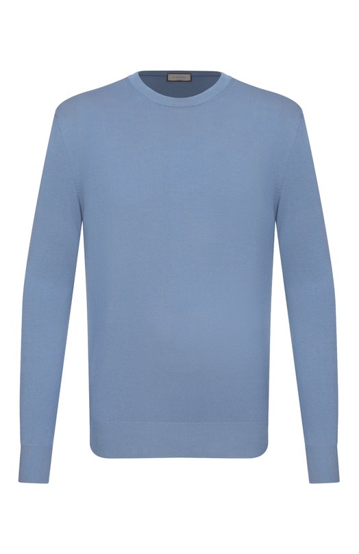 Хлопковый джемпер Canali C0012/MK02459 Голубой C0012/MK02459