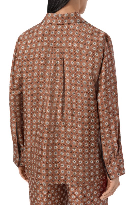 Шелковая рубашка Dorothee Schumacher 349216 Коричневый  349216 Фото 4