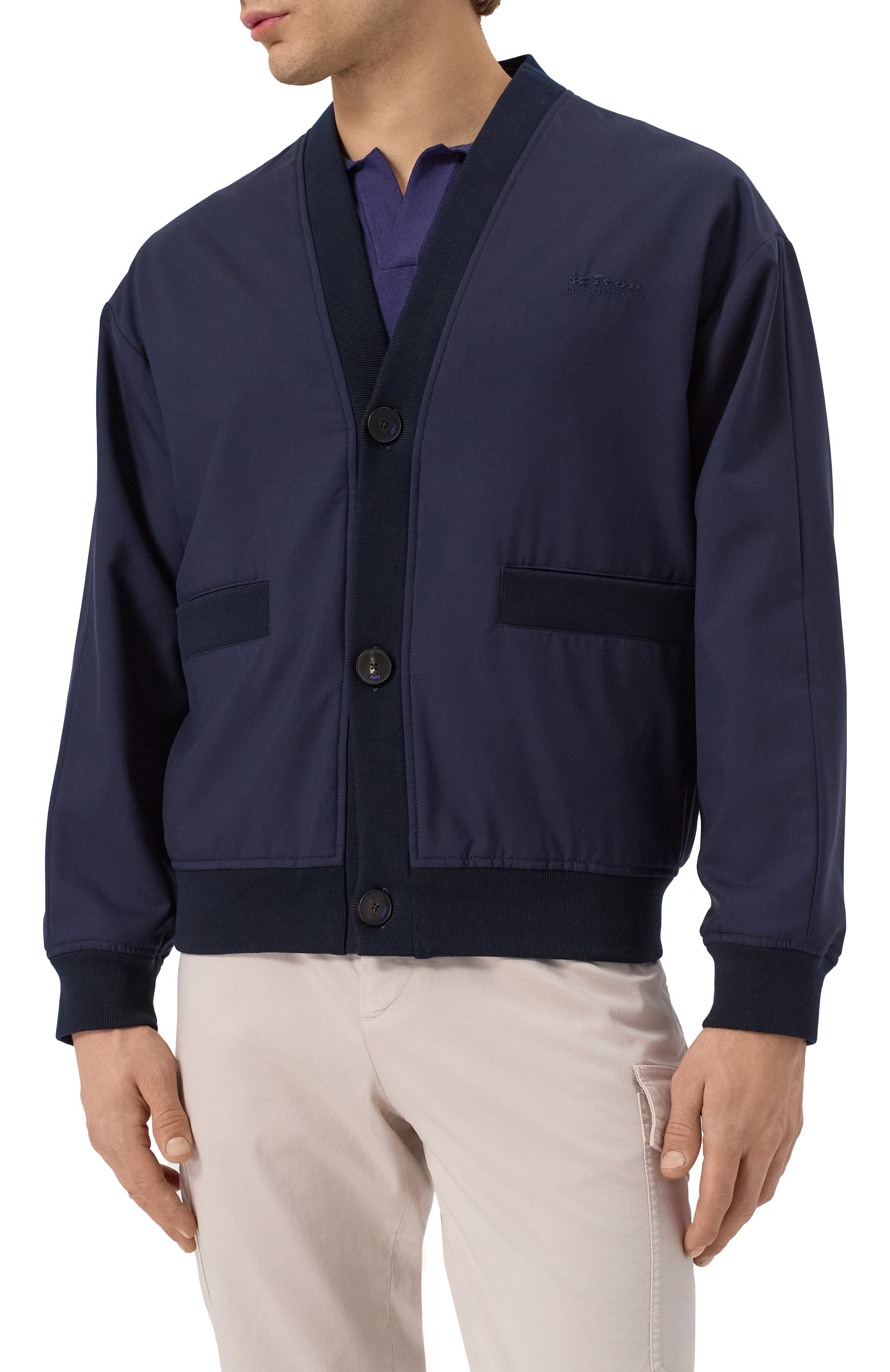 Шерстяной бомбер KITON, арт. UGK091K0752F01, фото 3