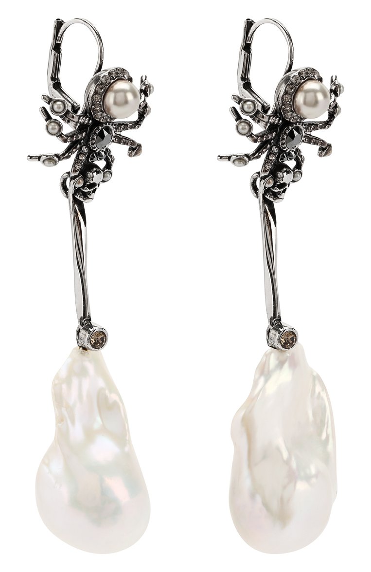 Женские серьги ALEXANDER MCQUEEN серебряного цвета, арт. 582707/J160Y | Фото 3 (Статус проверки: Проверена категория; Материал: Металл; Региональные ограничения белый список (Axapta Mercury): Не проставлено; Нос: Не проставлено)
