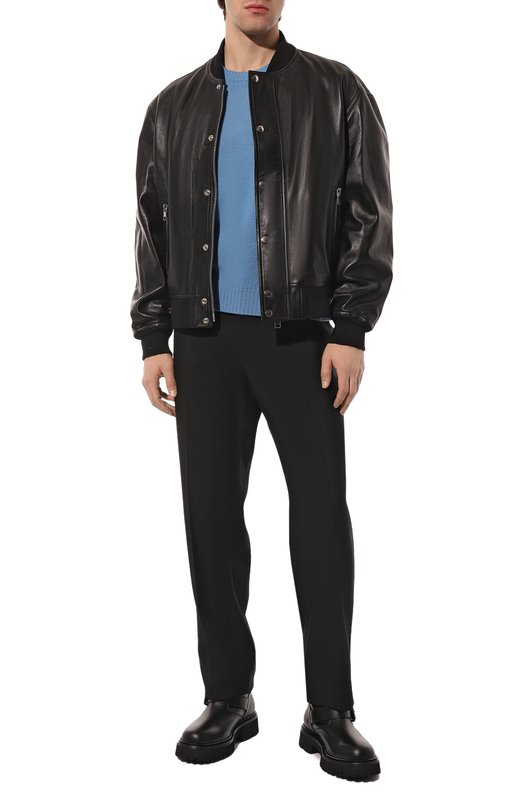 Кожаные сапоги Moschino Чёрный, фото 2