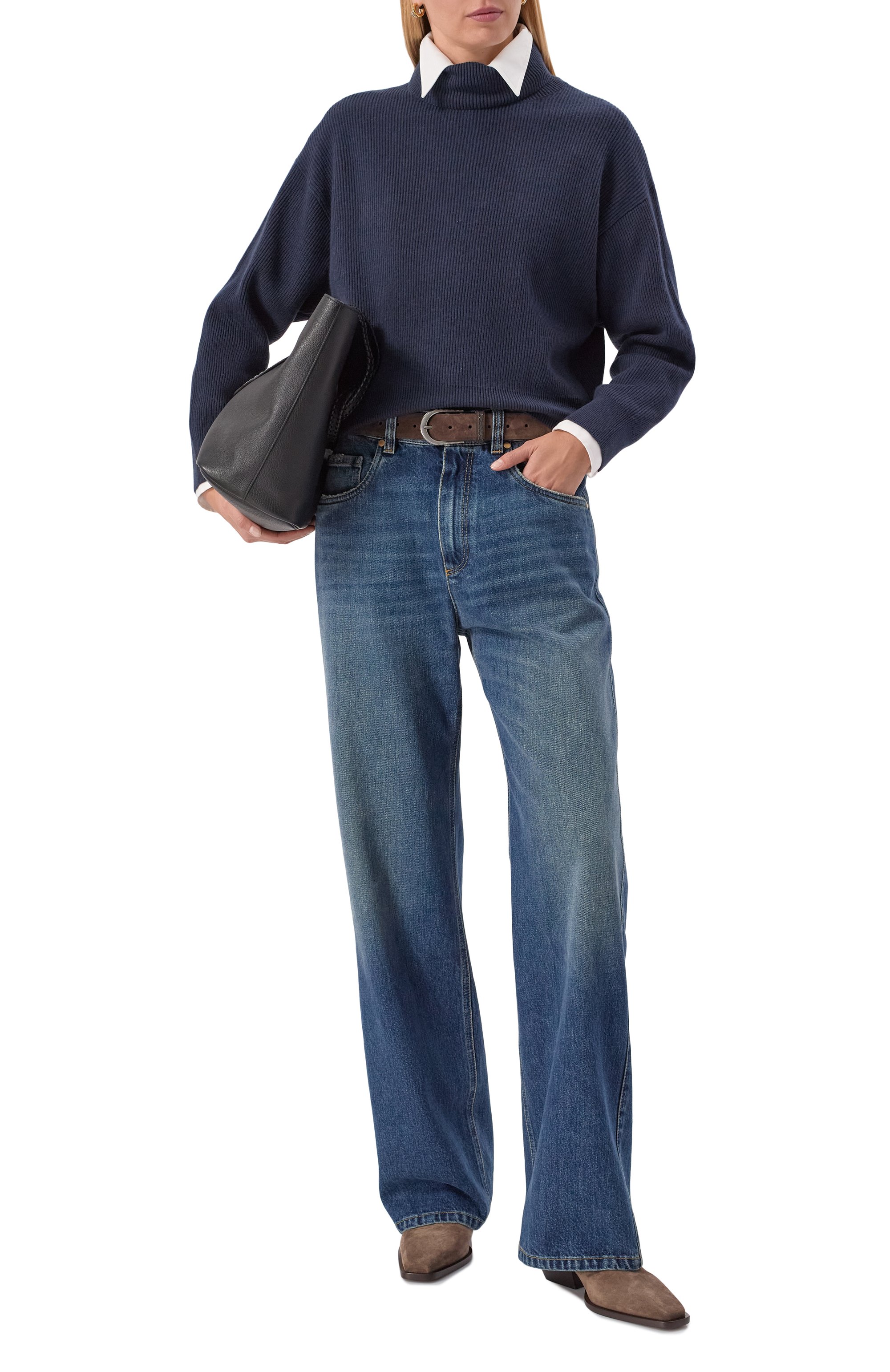 Свитер из шерсти и кашемира BRUNELLO CUCINELLI, арт. M16129313, фото 2