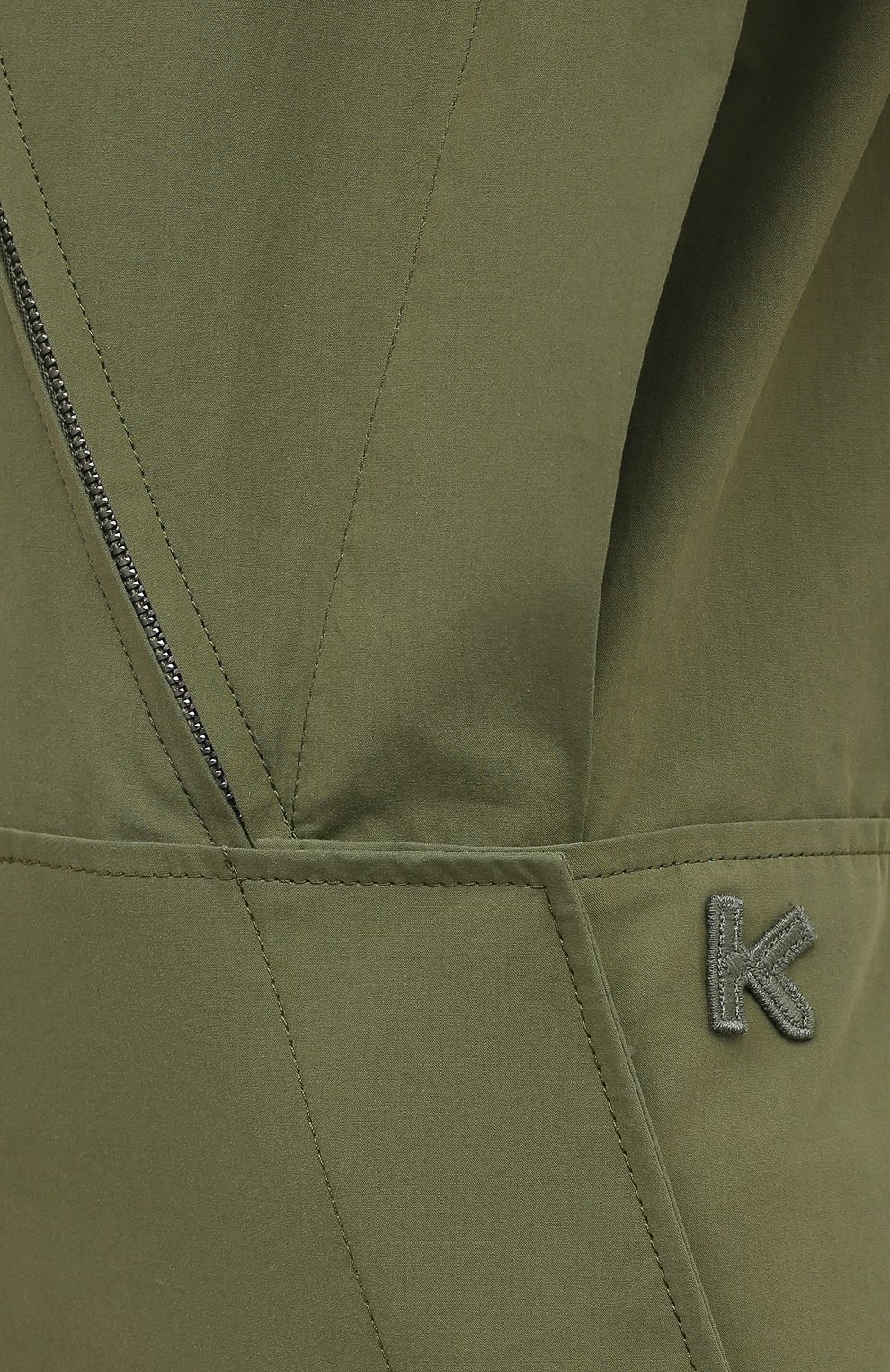 Хлопковое платье KENZO хаки цвета по цене 76850 руб., арт. FB52R00349SA, фото 5 Хлопковое платье KENZO, арт. FB52R00349SA, фото 5