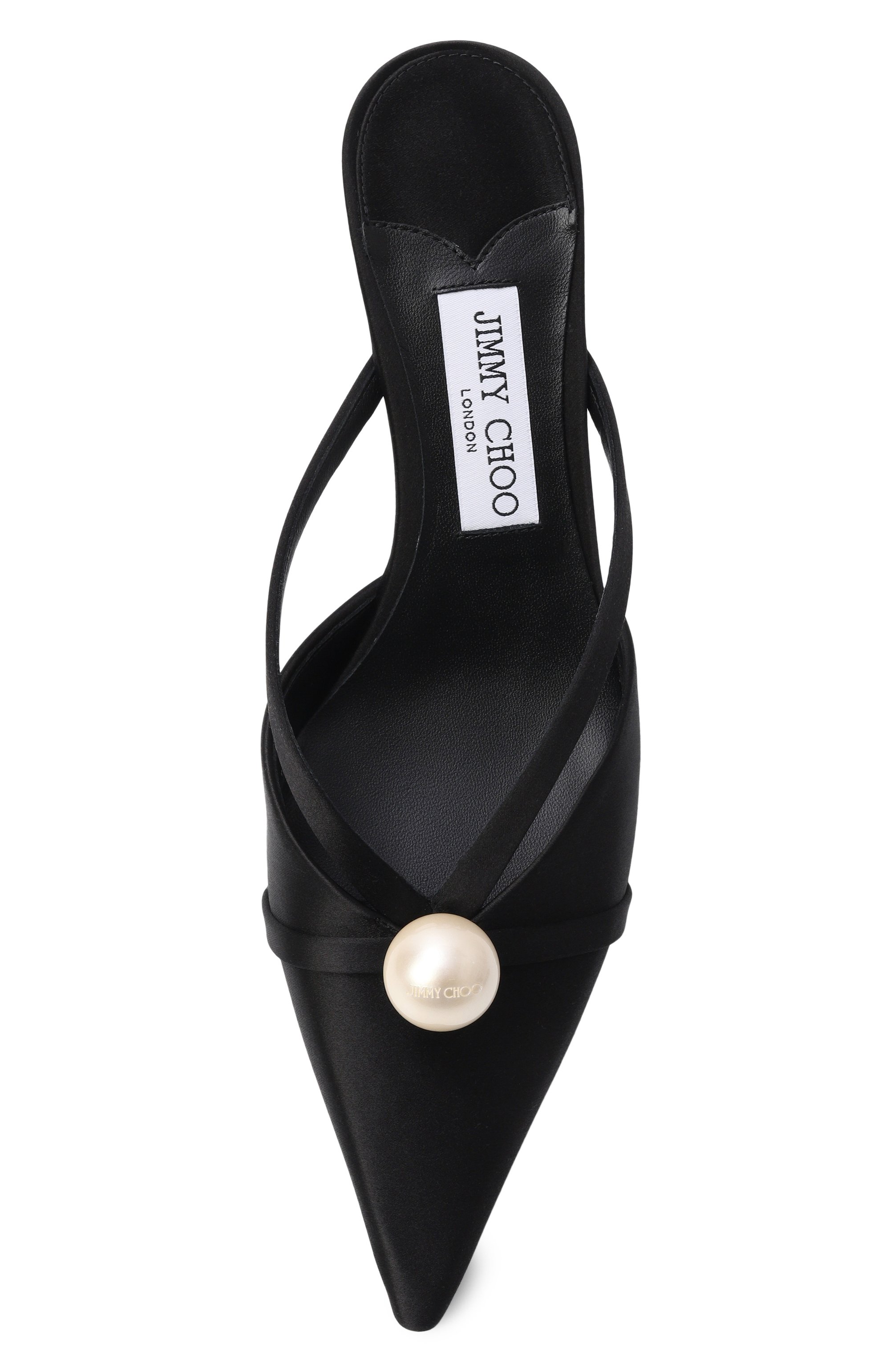 Атласные мюли sana 50 JIMMY CHOO, арт. SANAMULE50A0D, фото 6