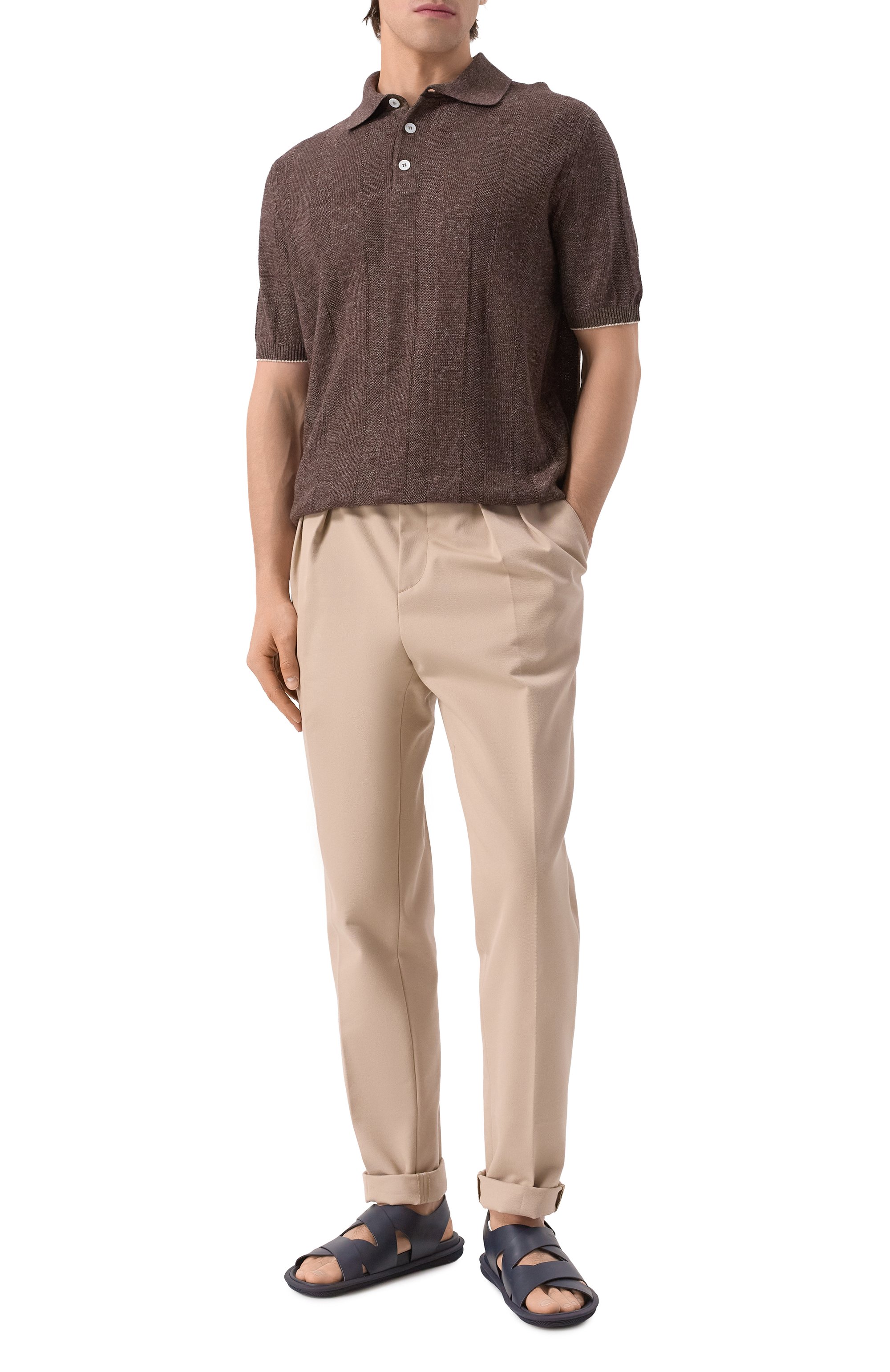 Кожаные сандалии GIORGIO ARMANI, арт. X2P092/XF731, фото 2