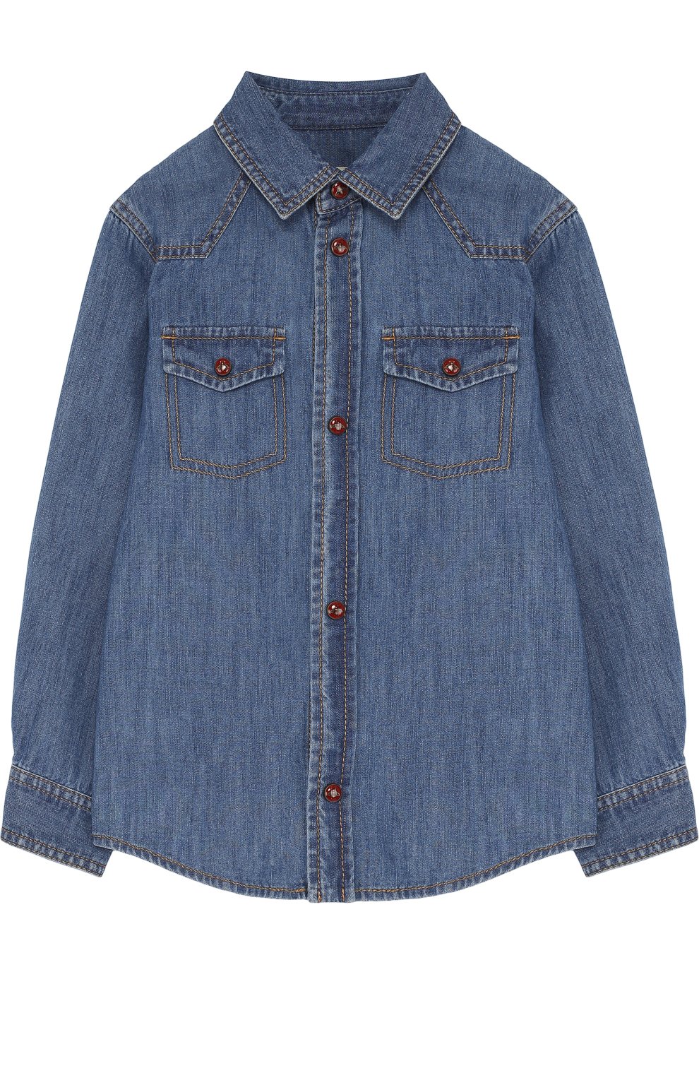 Джинсовая рубашка с накладными карманами GUCCI, арт. 499965/XD719, фото 1