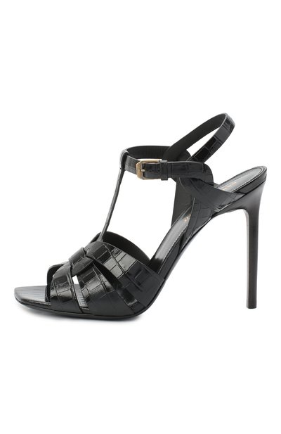Кожаные босоножки tribute SAINT LAURENT, арт. 620673/1YQ00, фото 3