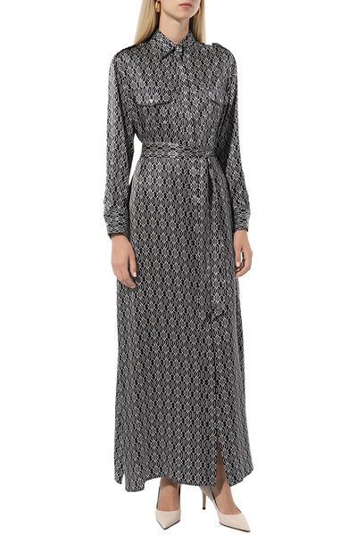 Атласное платье KITON, арт. D47H321K0978C_D47T321K0978C_D47Z321K0978C, фото 3