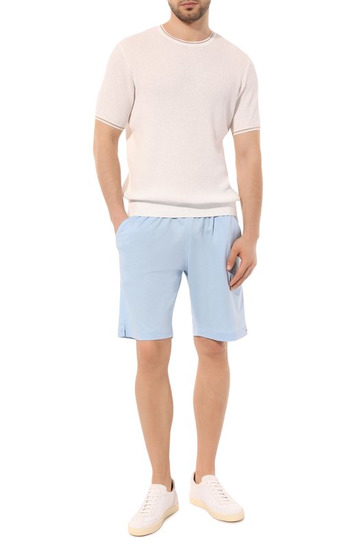 Хлопковые шорты Kiton UPSH0RTH08436 Голубой  UPSH0RTH08436 Фото 2