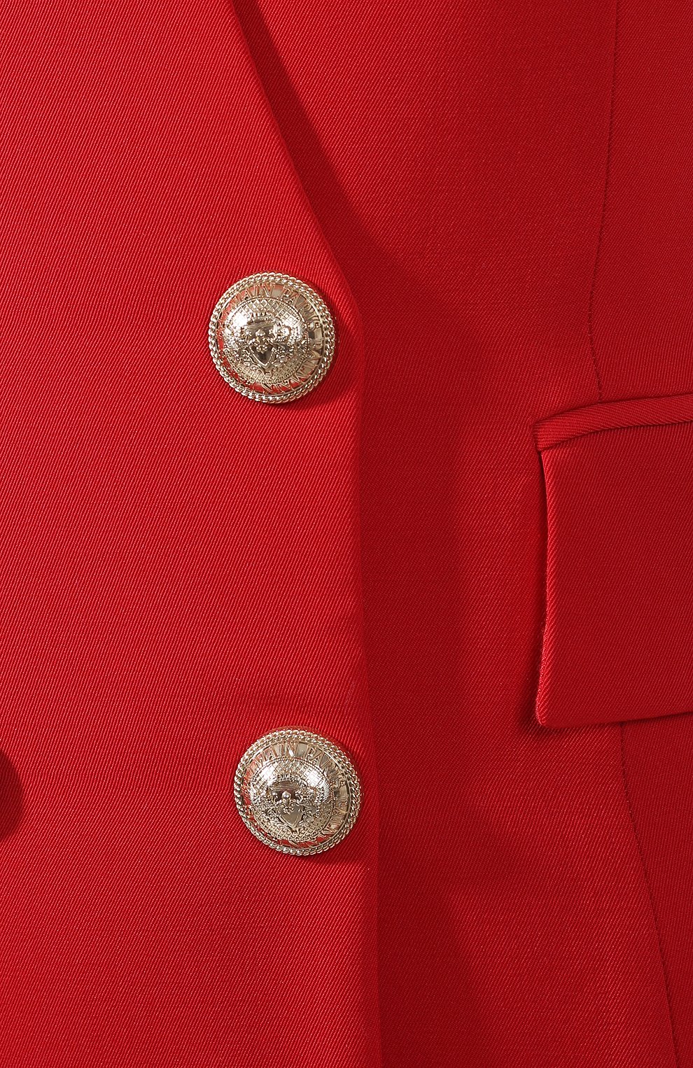 Шерстяное платье BALMAIN красного цвета по цене 238500 руб., арт. SF16144/W034, фото 5 Шерстяное платье BALMAIN, арт. SF16144/W034, фото 5