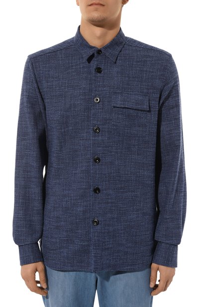 Рубашка из шерсти и шелка KITON, арт. UMCBUBAK0643C, фото 3