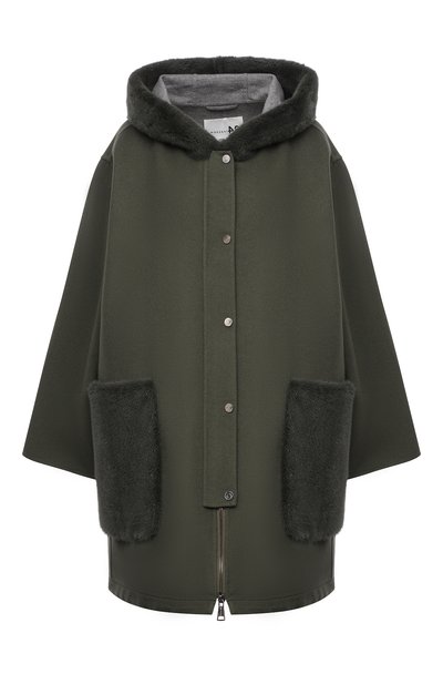 Женское пальто из шерсти и кашемира MANZONI24, арт. 19M634-DB1V/48-52