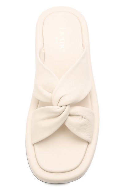 Кожаные шлепанцы tresse ELLEME белого цвета по цене 32500 руб., арт. TRESSE PLATF0RM/LEATHER, фото 5 Кожаные шлепанцы tresse ELLEME, арт. TRESSE PLATF0RM/LEATHER, фото 5