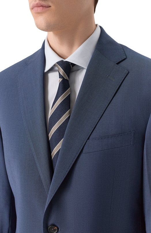 Шелковый галстук Giorgio Armani GM000800/TE20405 Синий  GM000800/TE20405 Фото 2