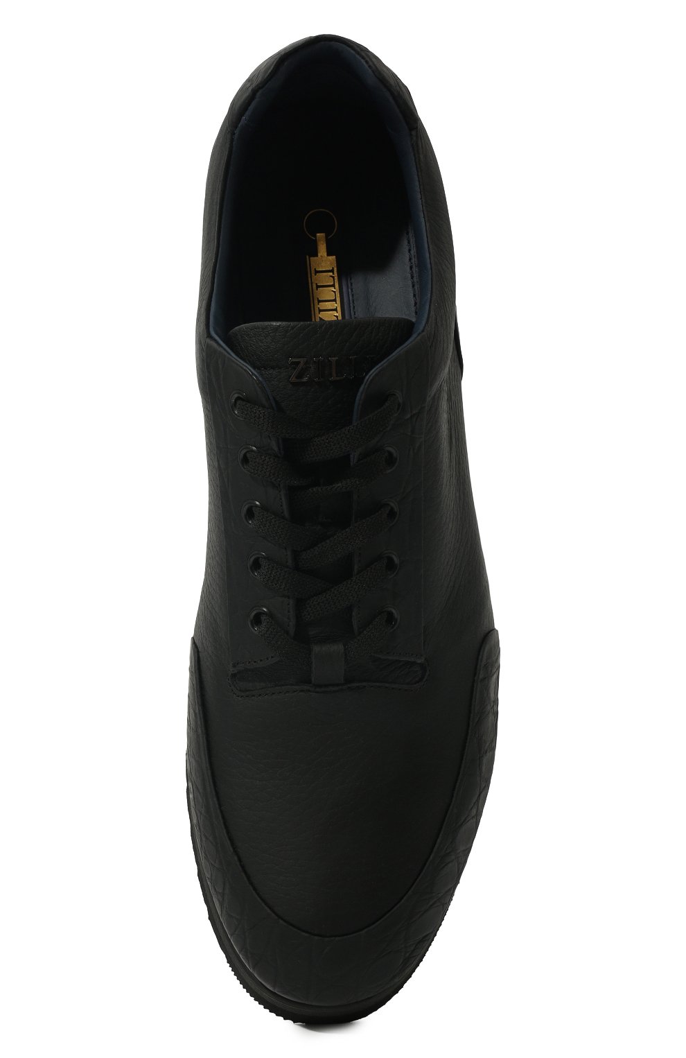 Кожаные кроссовки с отделкой из кожи каймана ZILLI, арт. T033/002/CCR0, фото 6