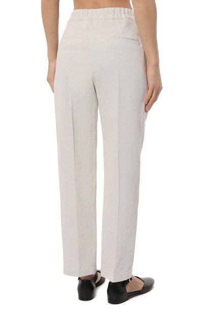 Брюки из хлопка и льна BRUNELLO CUCINELLI, арт. MH561B1311, фото 4